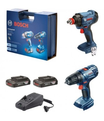 Bosch Professional GSR 180-Lİ + GDX 180-Lİ 18V 2.0AH Delme Vidalama Somun sıkma Seti